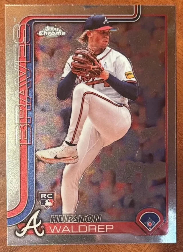 Hurston Waldrep 2025 Topps Chrome Baseball card