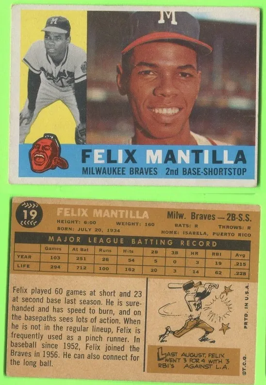 1960 Felix Mantilla #19