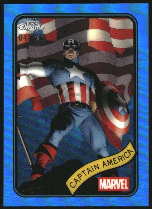 2025 Captain America [Blue Refractor] #185