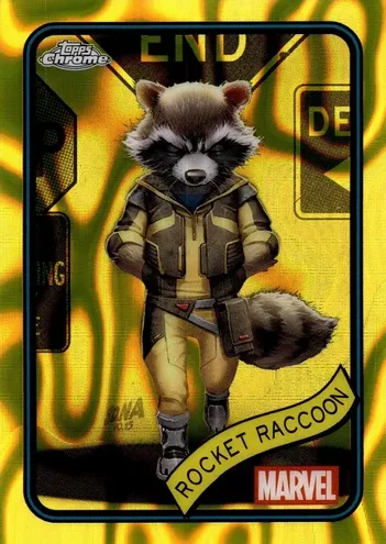 2025 Rocket Raccoon [Yellow Lava Refractor] #120