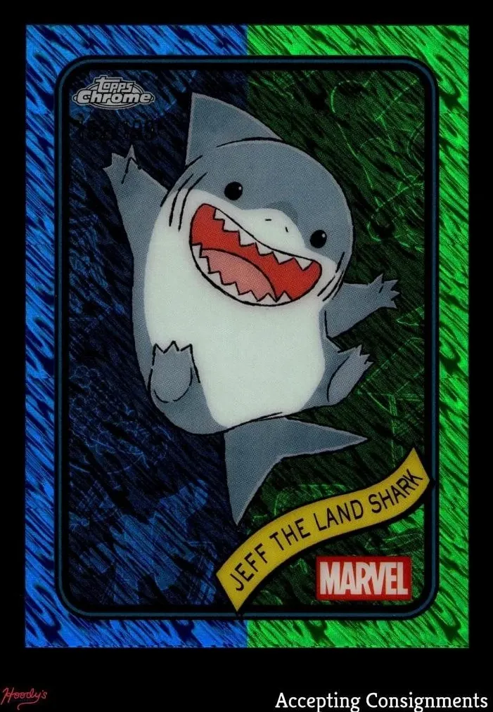 2025 Jeff THE LAND Shark [Blue & Green Shimmer Refractor] #156