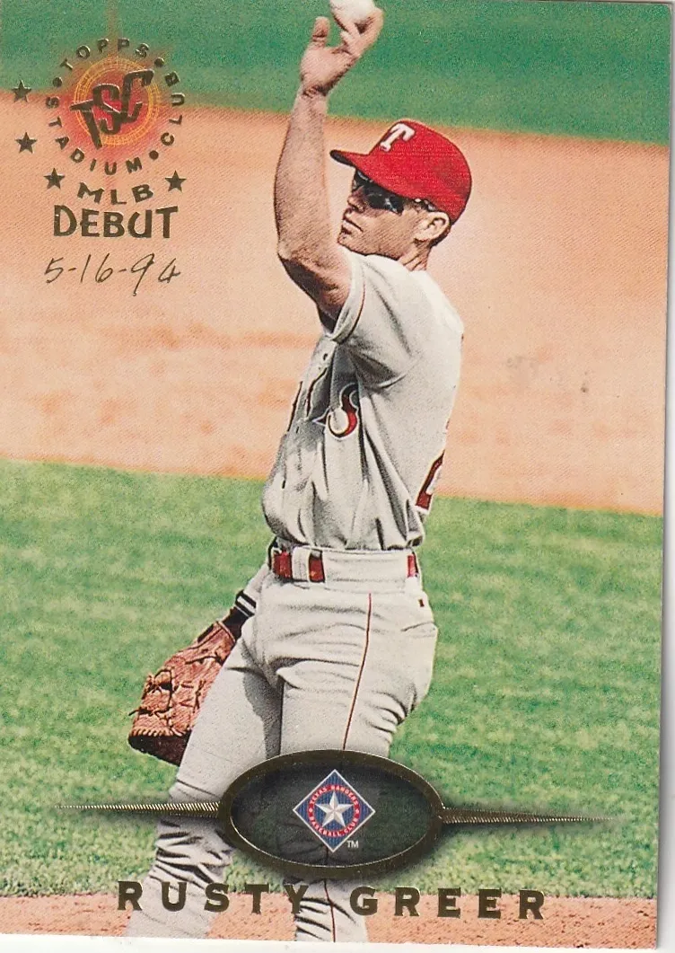 1995 Topps Stadium Club Rusty Greer #486 card
