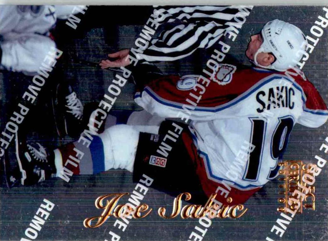 1996 Select Certified Joe Sakic [Blue] #16 card