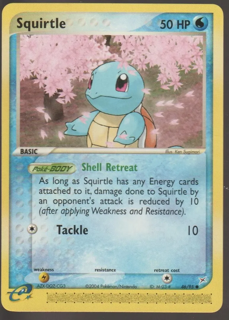 2004 Pokemon Aqua #46 Squirtle front