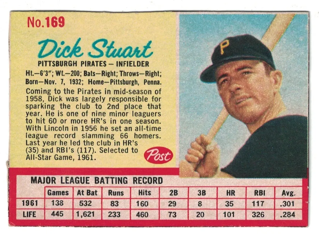 1962 Dick Stuart #169