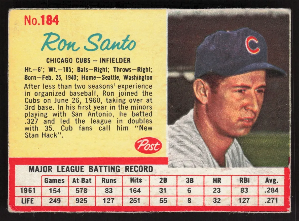 1962 Ron Santo #184