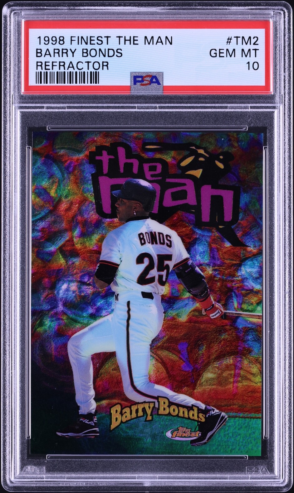 1998 Topps Finest Baseball Refractor Barry Bonds #TM2 PSA 10