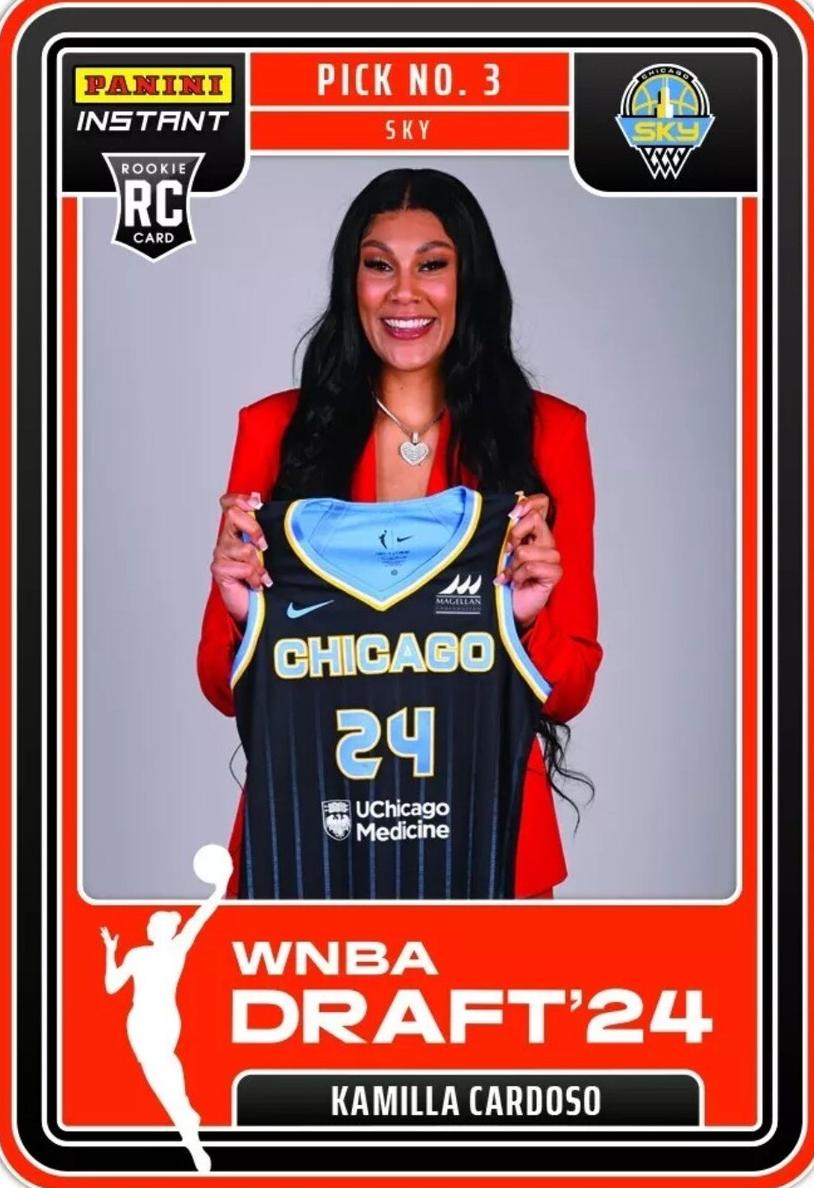 2024 Panini Instant WNBA Draft Night Kamilla Cardoso #DN-3 card