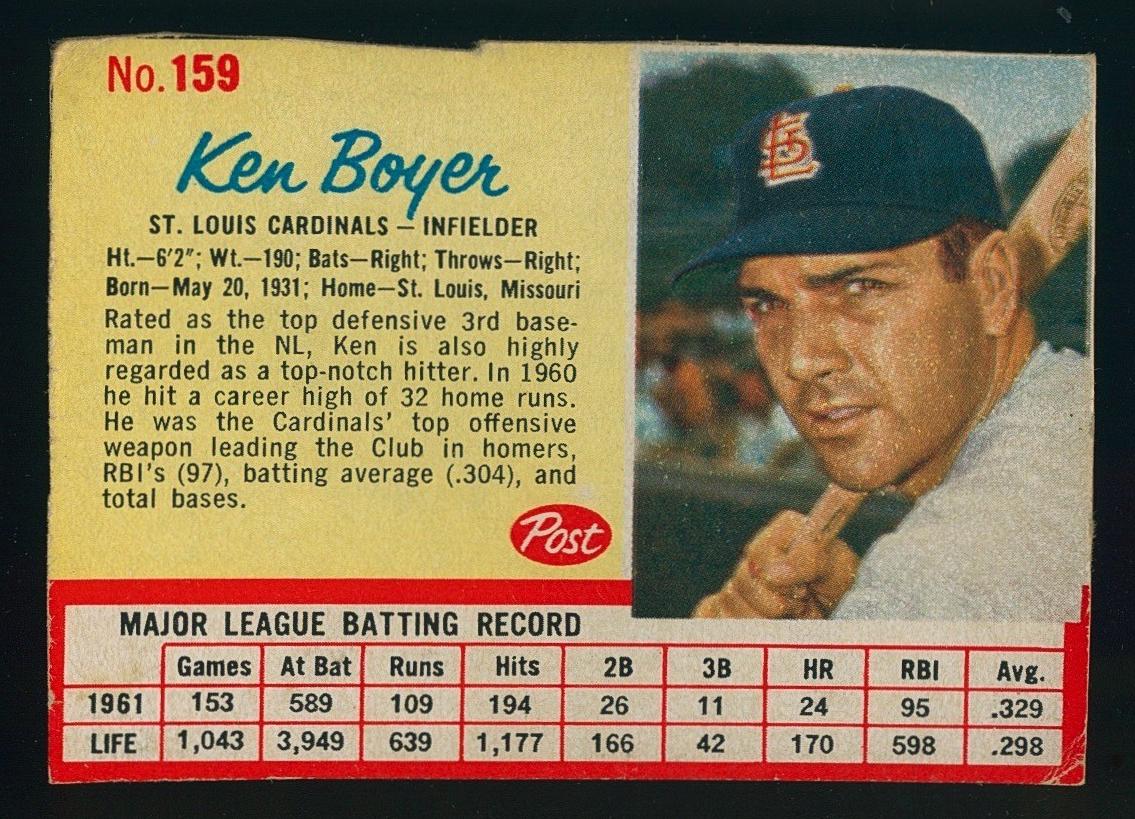 1962 Ken Boyer #159