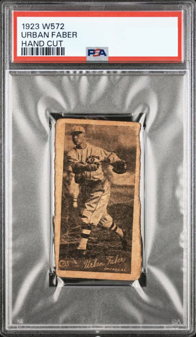 1923 W572 Baseball Hand Cut Urban Faber #NNO