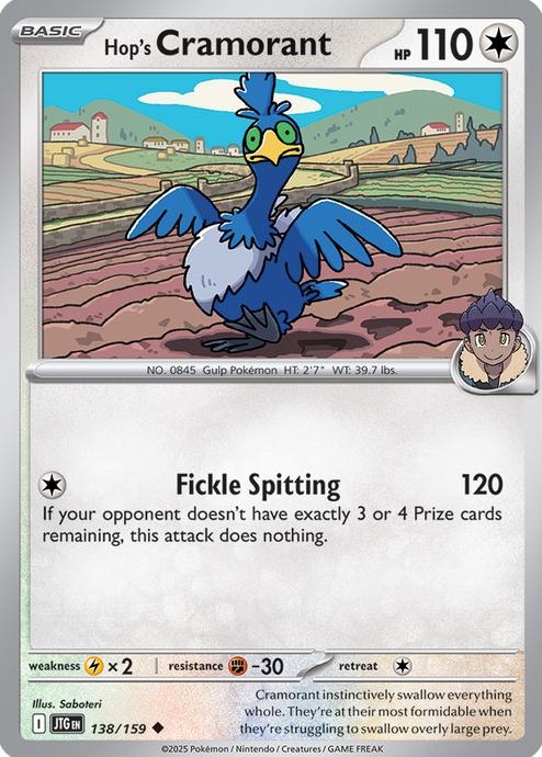 Hop's Cramorant 2025 Pokemon Scarlet & Violet Journey Together