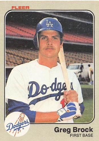 Greg Brock 1983 Fleer Baseball