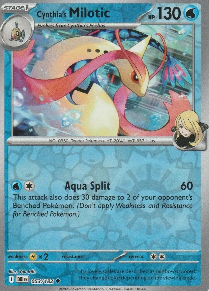 Cynthia's Milotic 2025 Pokemon Scarlet & Violet Destined Rivals Reverse Holo