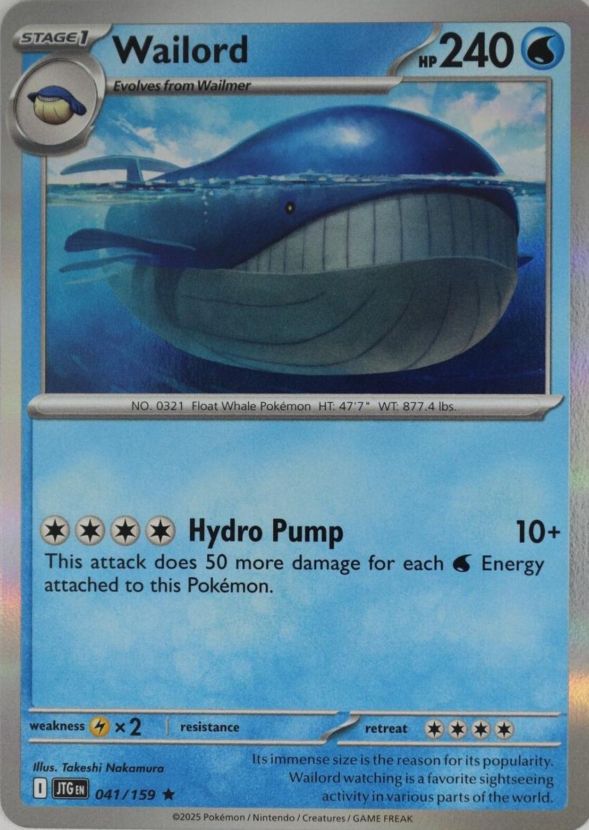 Wailord 2025 Pokemon Scarlet & Violet Journey Together