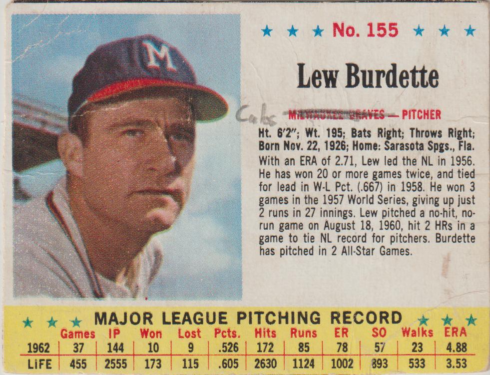 1963 Lew Burdette #155