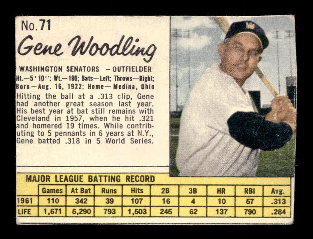 1962 Gene Woodling #71