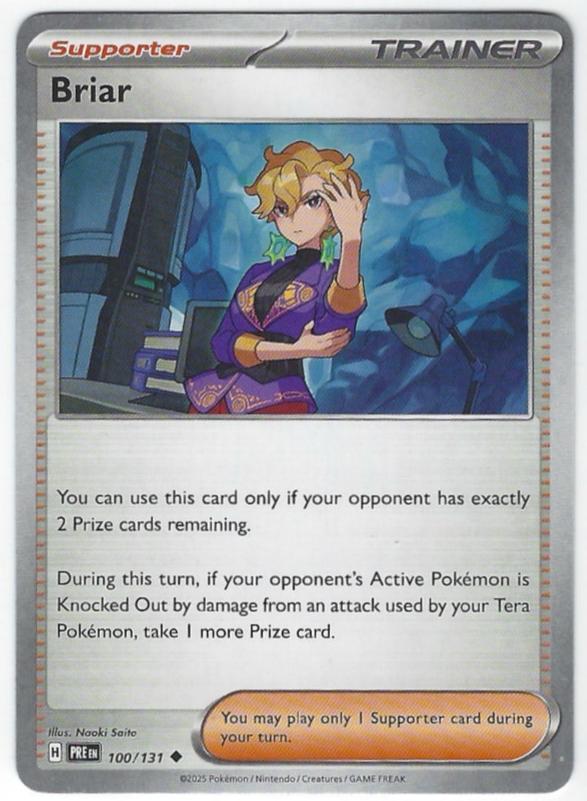 Briar 2025 Pokemon Scarlet & Violet Prismatic Evolutions