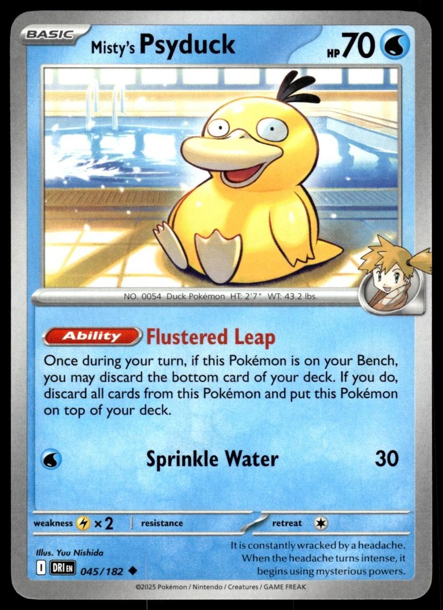 Misty's Psyduck 2025 Pokemon Scarlet & Violet Destined Rivals