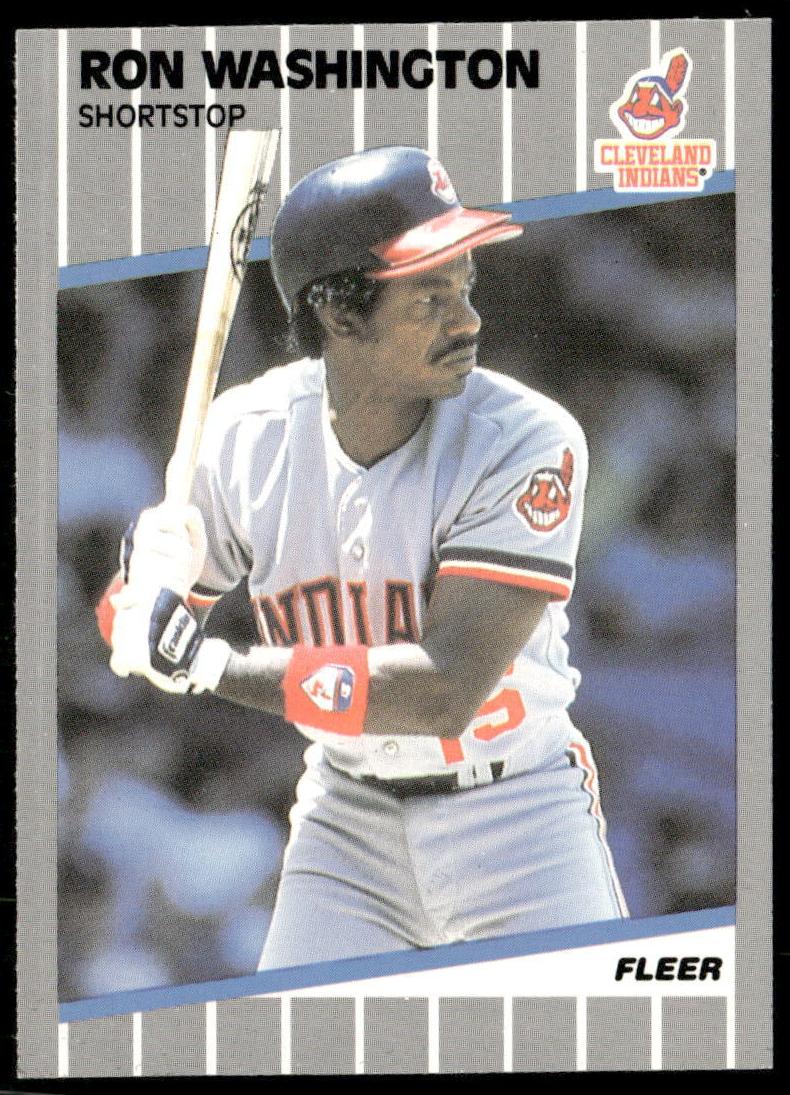 1989 Fleer Ron Washington #416 card