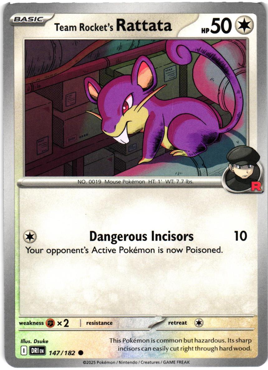 Team Rocket's Rattata 2025 Pokemon Scarlet & Violet Destined Rivals