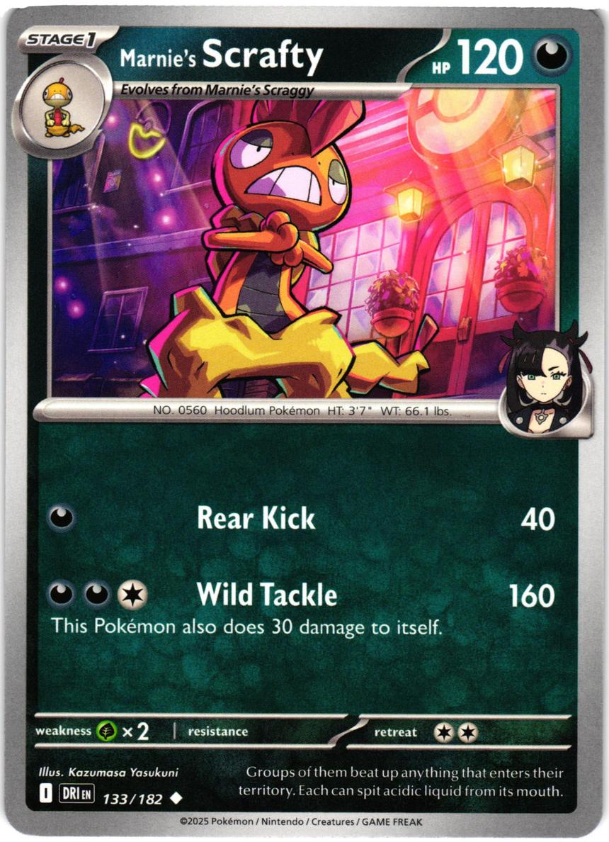 Marnie's Scrafty 2025 Pokemon Scarlet & Violet Destined Rivals