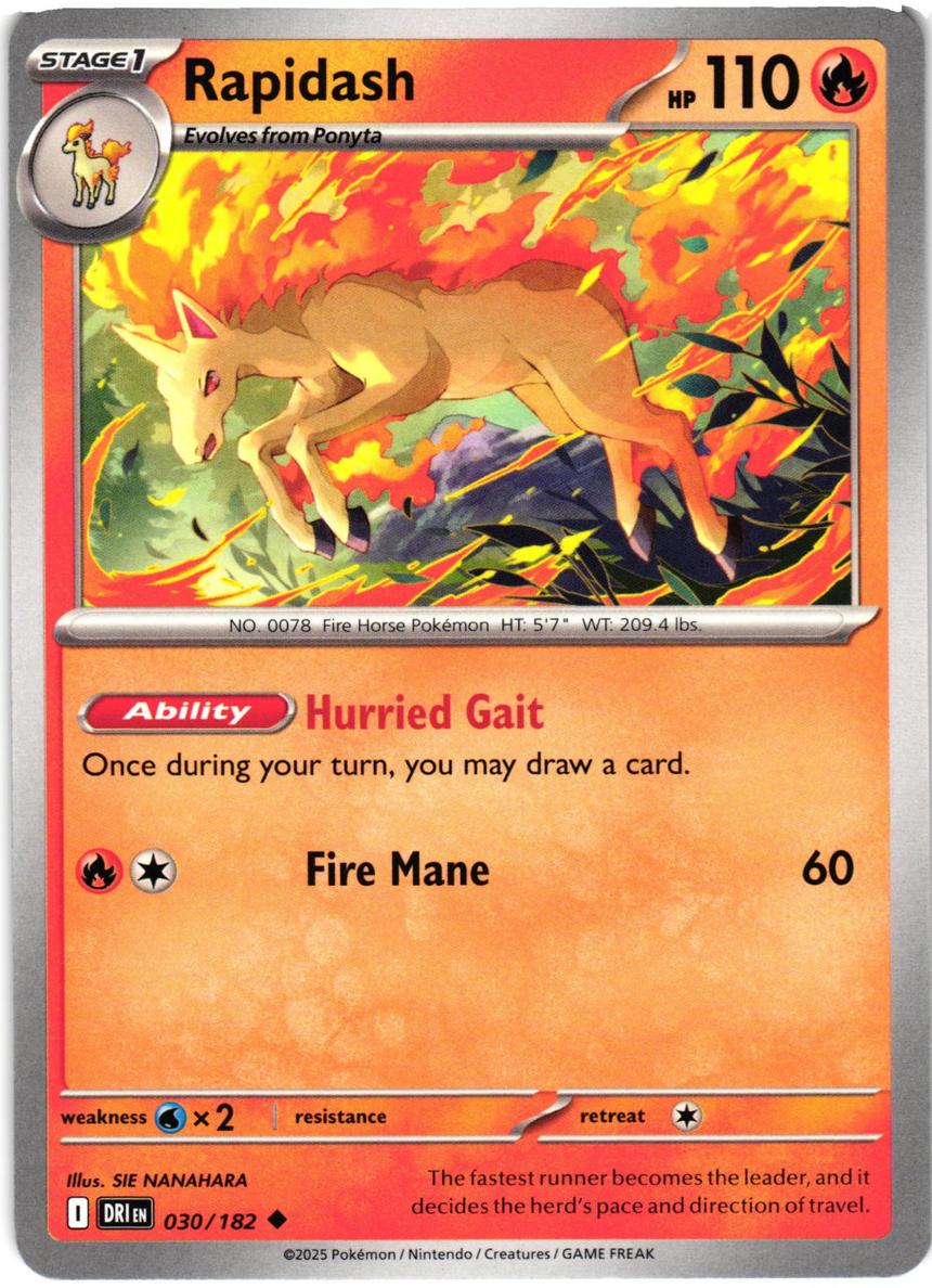Rapidash 2025 Pokemon Scarlet & Violet Destined Rivals