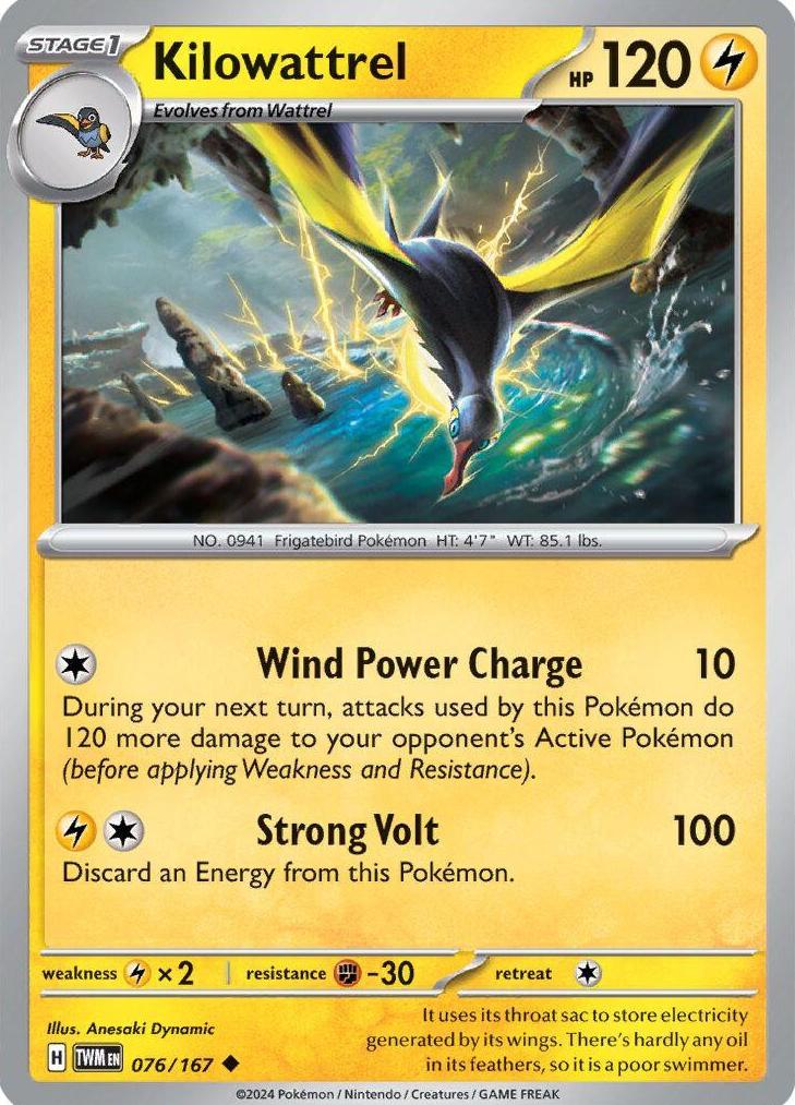Kilowattrel 2024 Pokemon Scarlet & Violet Twilight Masquerade