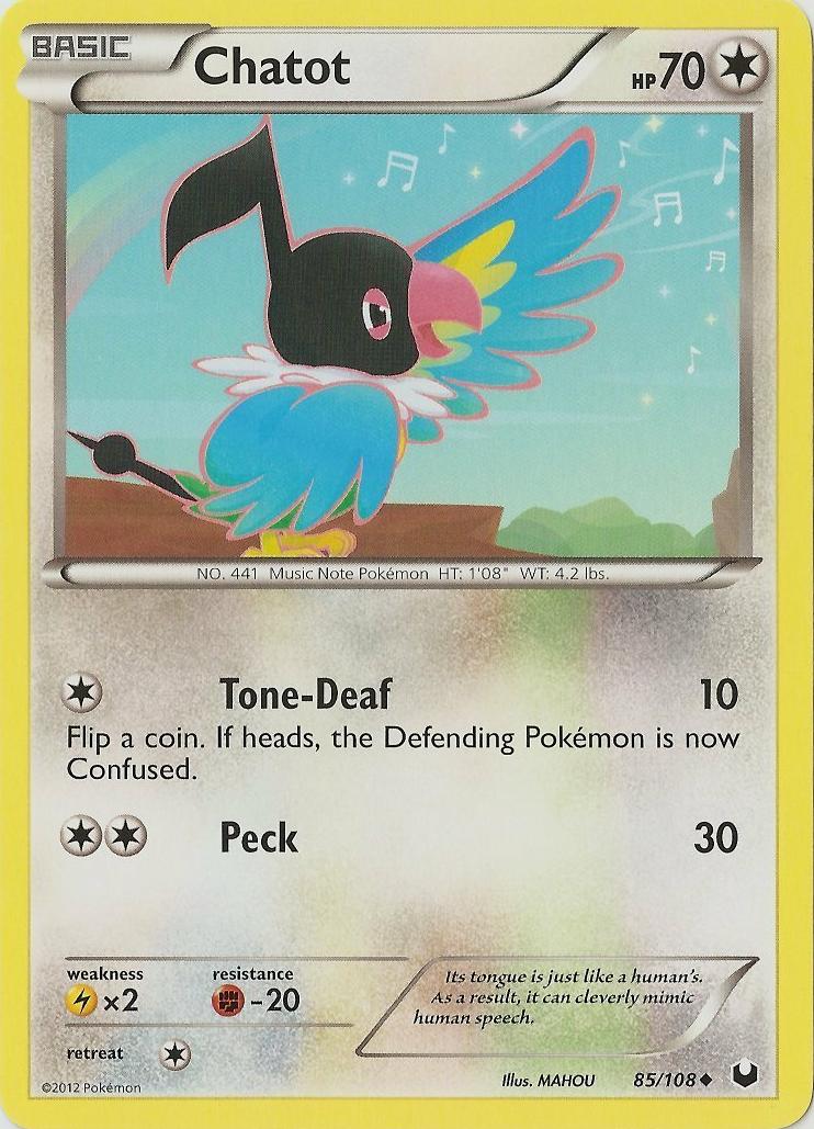 Chatot 2012 Pokemon Black & White Dark Explorers