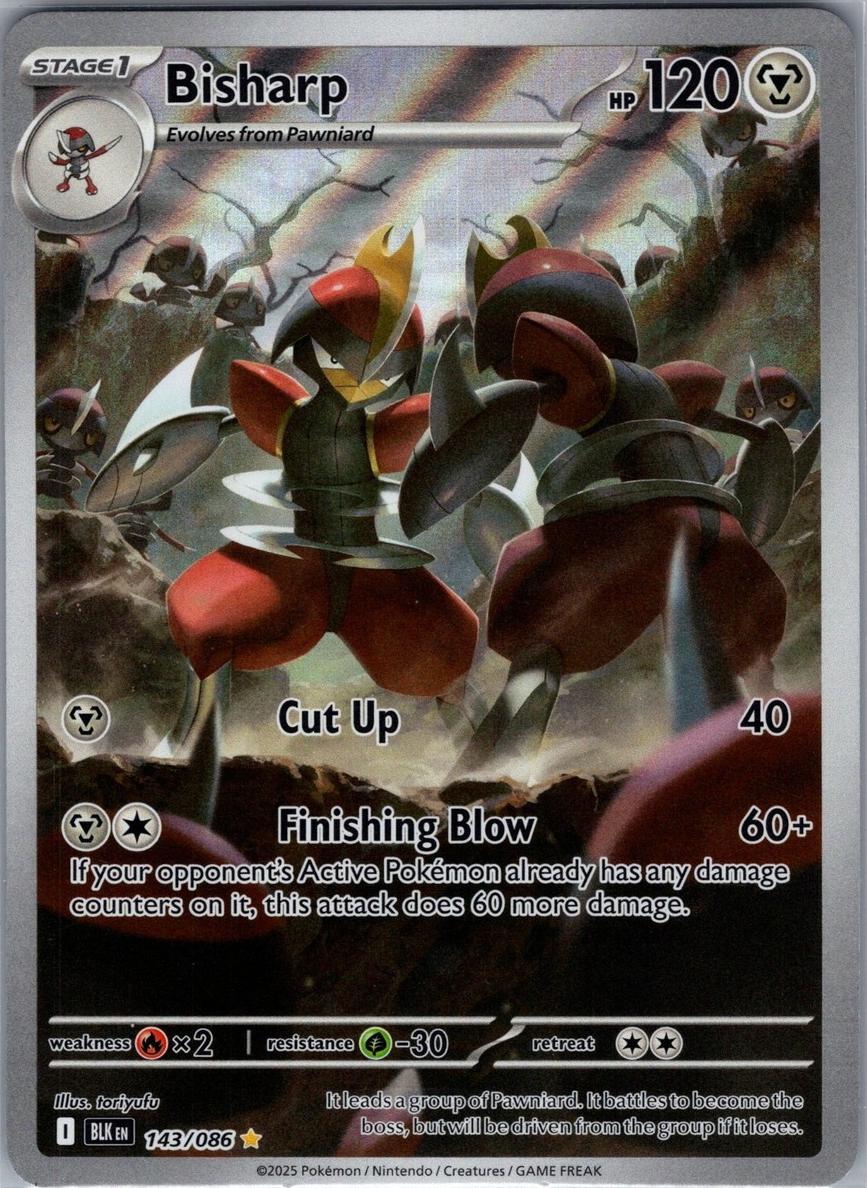 Bisharp 2025 Pokemon Scarlet & Violet Black Bolt