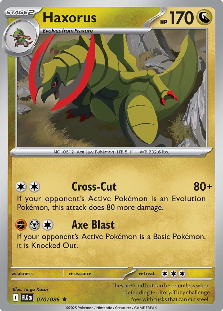Haxorus 2025 Pokemon Scarlet & Violet Black Bolt