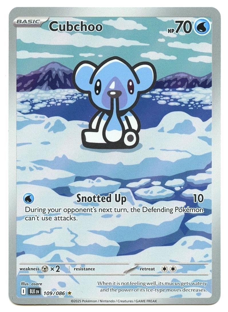 Cubchoo 2025 Pokemon Scarlet & Violet Black Bolt
