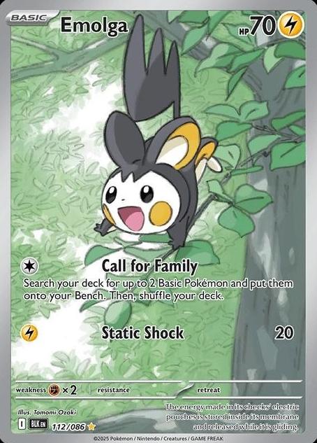 Emolga 2025 Pokemon Scarlet & Violet Black Bolt
