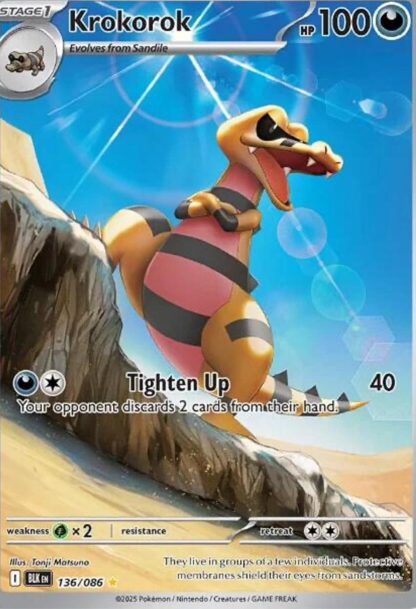 Krokorok 2025 Pokemon Scarlet & Violet Black Bolt