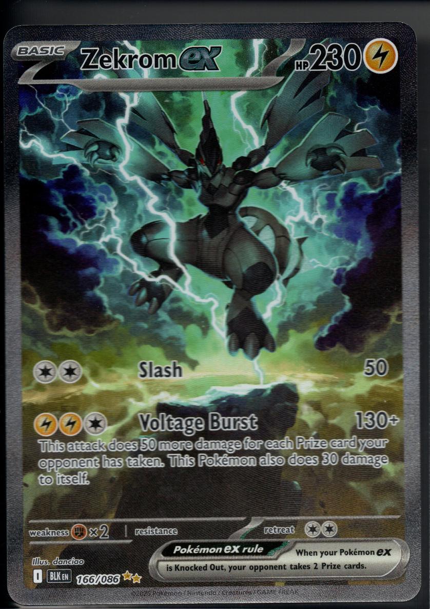 2025 Pokemon Black Bolt Illustration Rare #166 Zekrom front