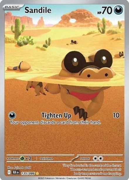 Sandile 2025 Pokemon Scarlet & Violet Black Bolt