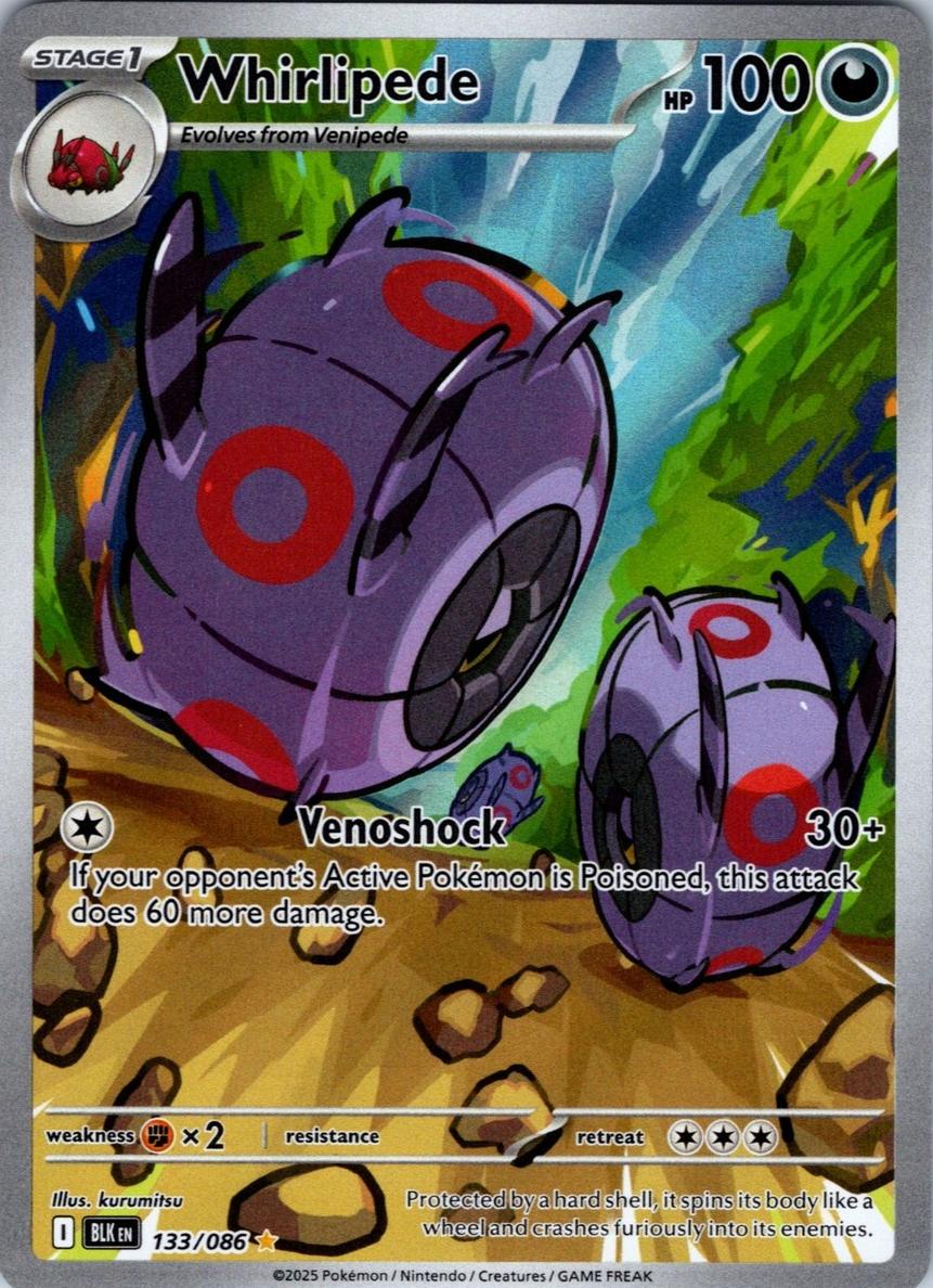 Whirlipede 2025 Pokemon Scarlet & Violet Black Bolt