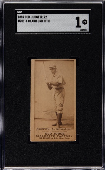 1887 N172 Old Judge Baseball Batting No Ball Clark Griffith #NNO