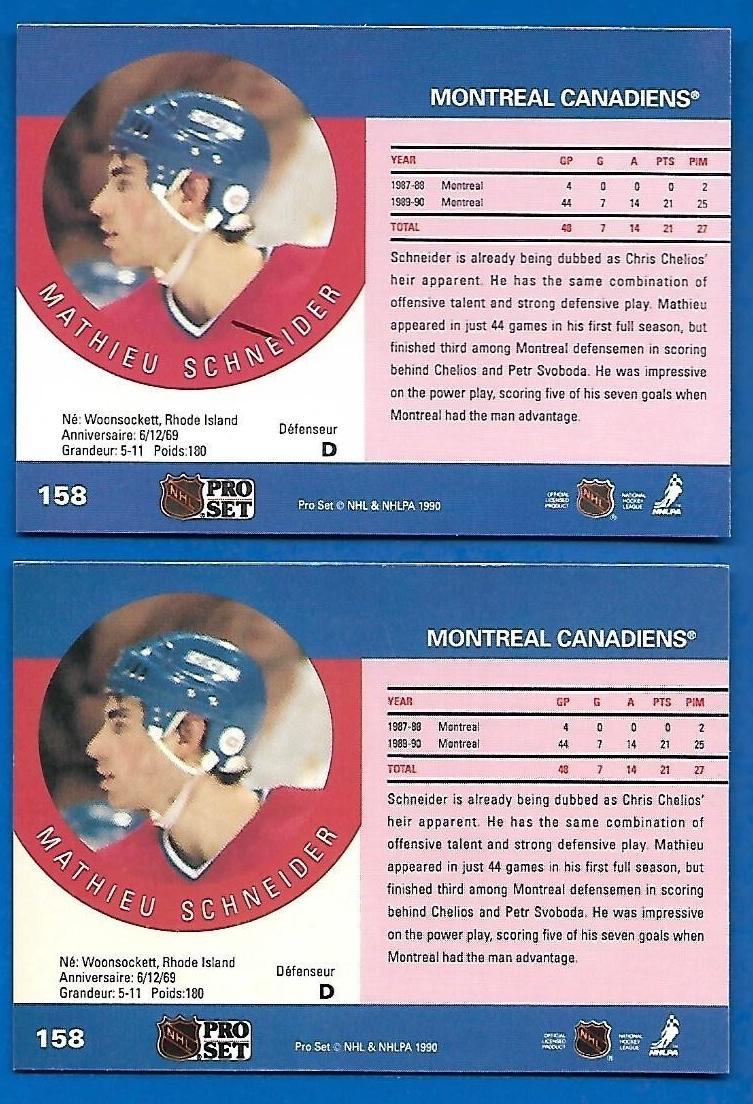 1990 Mathieu Schneider [Error] #158