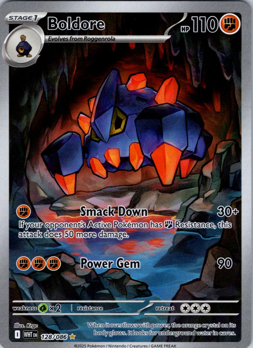 Boldore 2025 Pokemon Scarlet & Violet White Flare