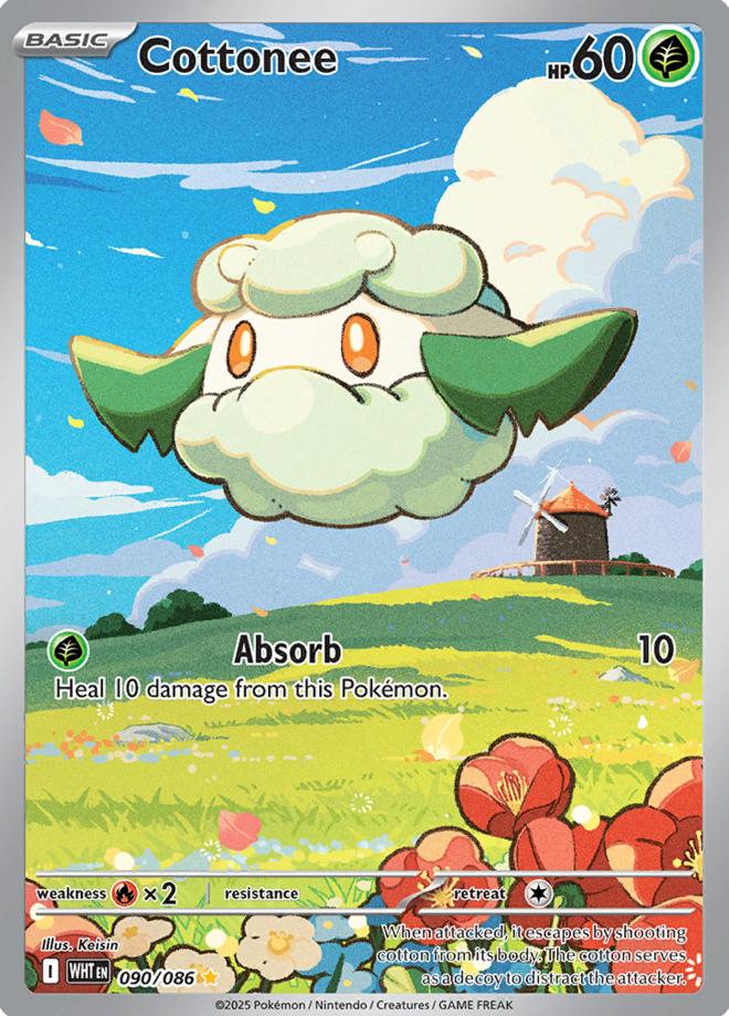 Cottonee 2025 Pokemon Scarlet & Violet White Flare