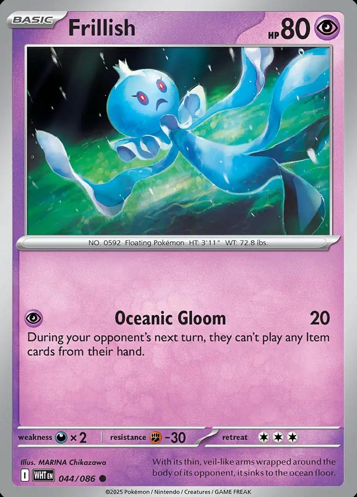 Frillish 2025 Pokemon Scarlet & Violet White Flare