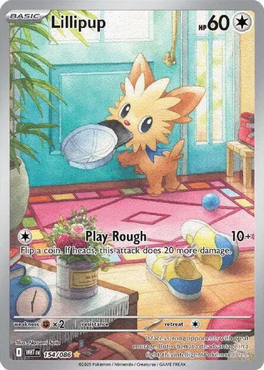 Lillipup 2025 Pokemon Scarlet & Violet White Flare