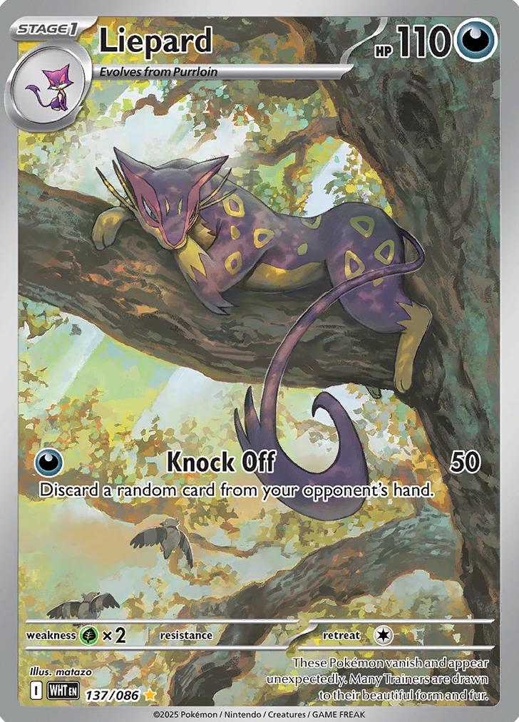 Liepard 2025 Pokemon Scarlet & Violet White Flare