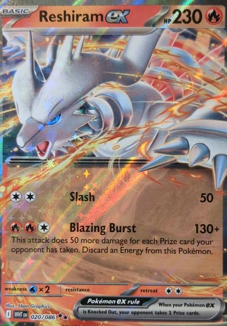 Reshiram EX 2025 Pokemon Scarlet & Violet White Flare