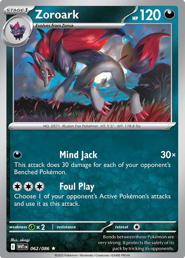 Zoroark 2025 Pokemon Scarlet & Violet White Flare