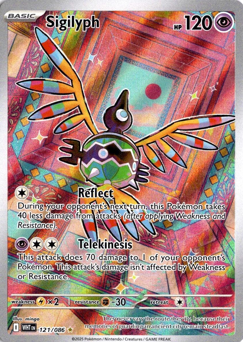 Sigilyph 2025 Pokemon Scarlet & Violet White Flare