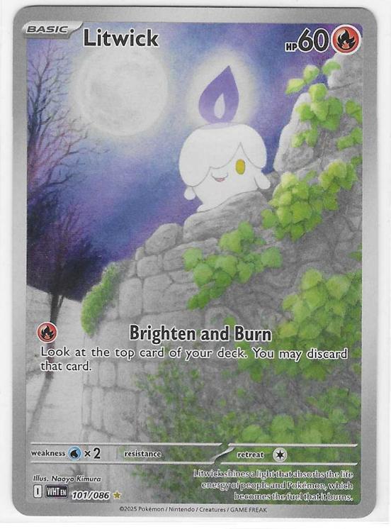Litwick 2025 Pokemon Scarlet & Violet White Flare