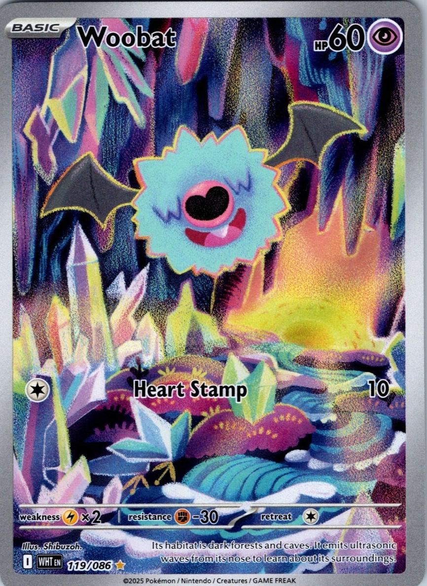 Woobat 2025 Pokemon Scarlet & Violet White Flare