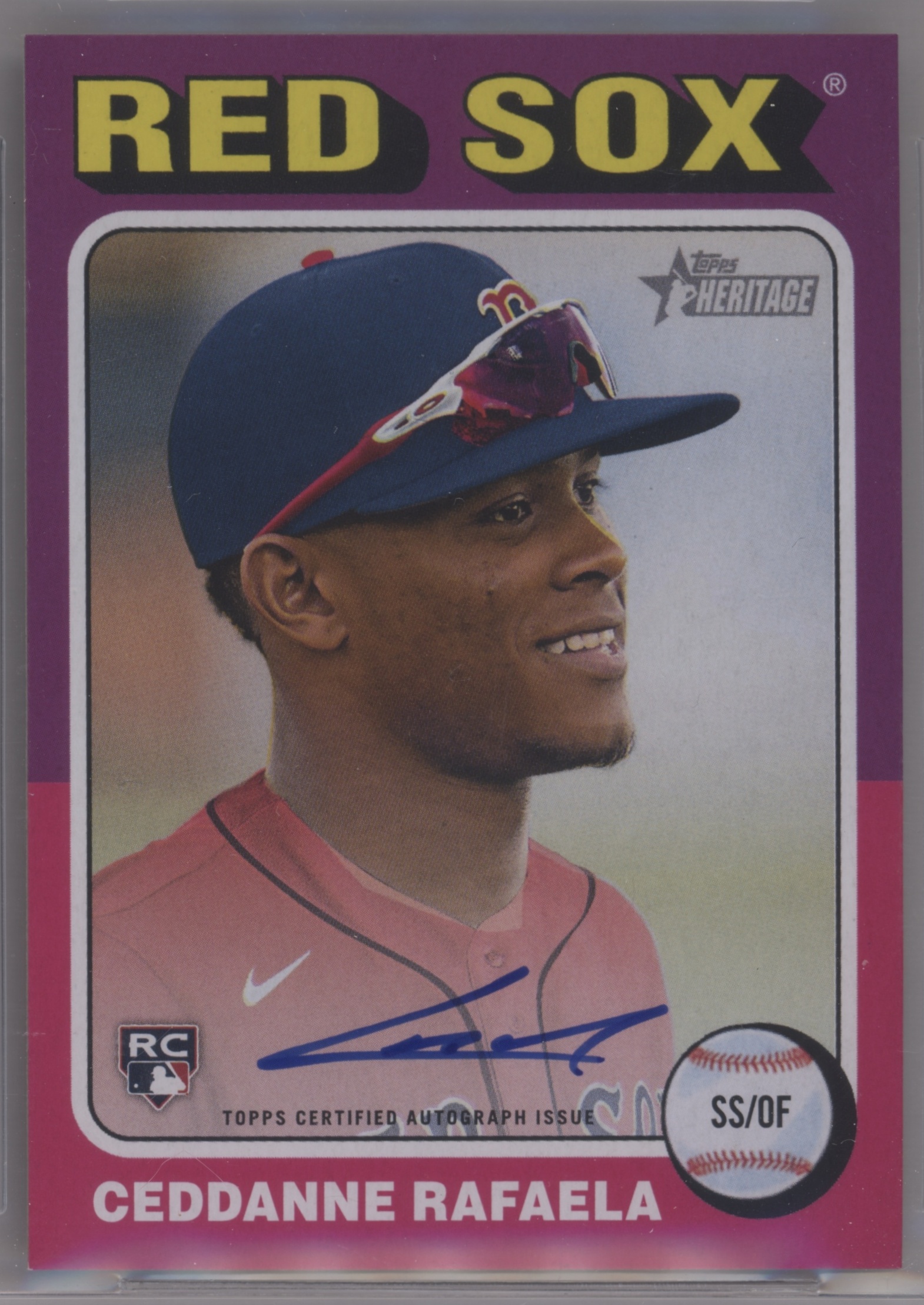 2024 Topps Heritage Real One Autograph Ceddanne Rafaela #ROA-CR card
