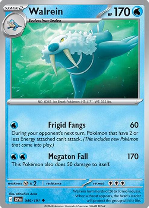 Walrein 2024 Pokemon Scarlet & Violet Surging Sparks